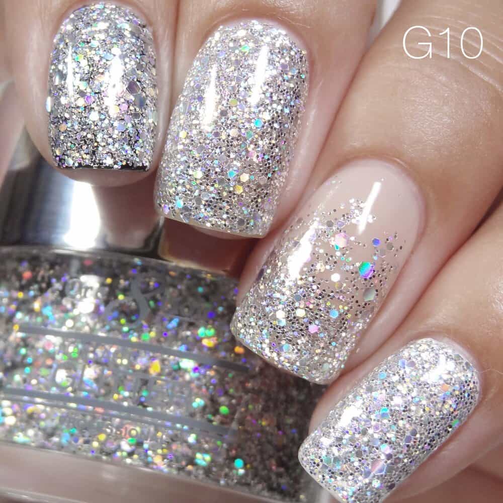Dark Gray Cre8tion Nail Art Glitter 1 fl oz/30g Glitter 10