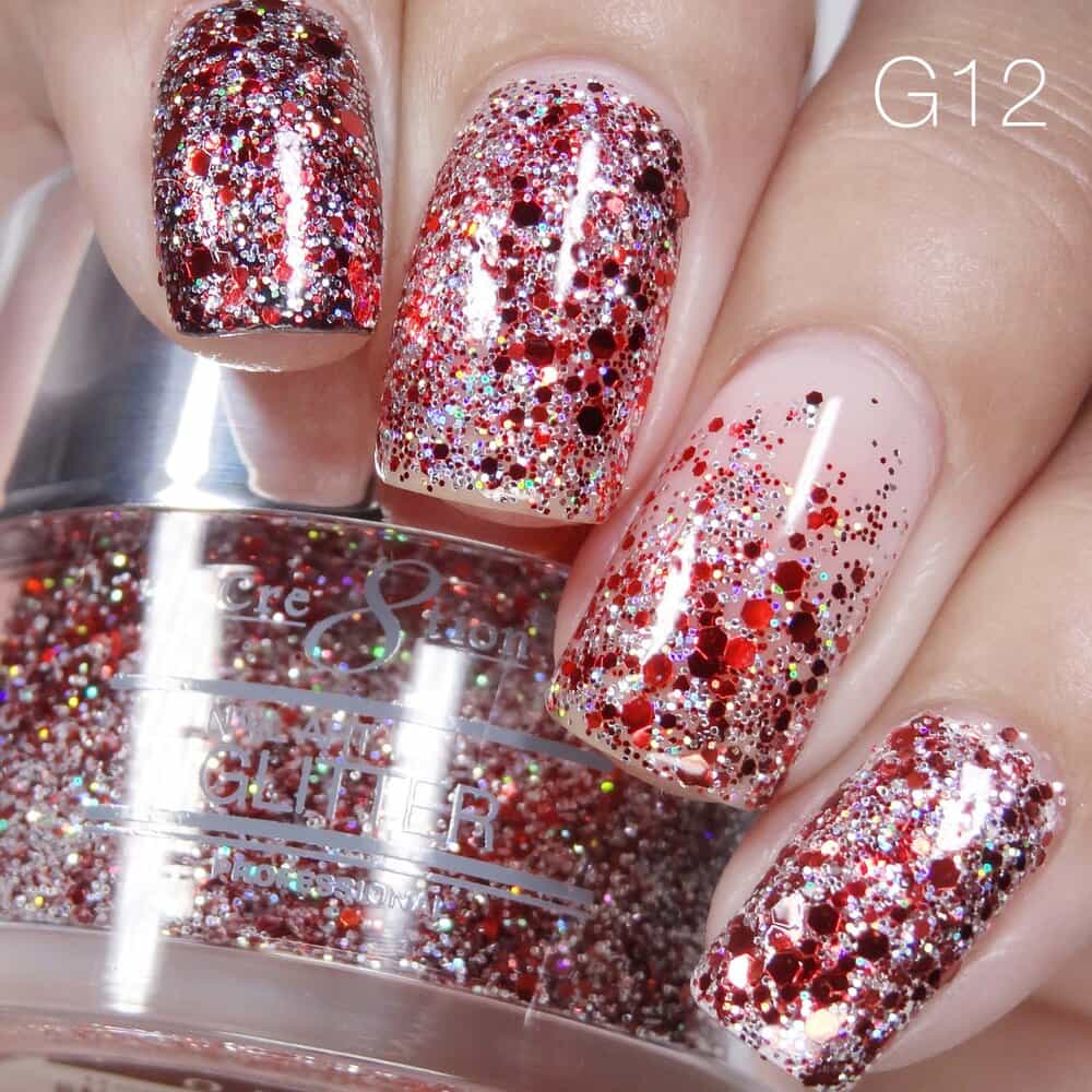 Dark Gray Cre8tion Nail Art Glitter 1 fl oz/30g Glitter 12