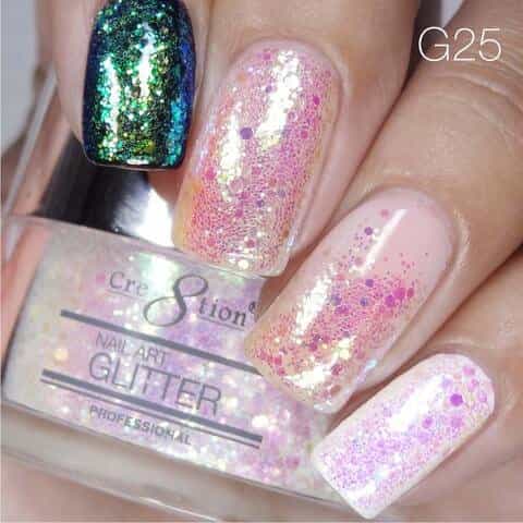 Rosy Brown Cre8tion Nail Art Glitter 1 fl oz/30g Glitter 25