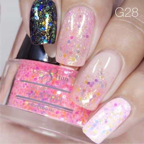 Dark Gray Cre8tion Nail Art Glitter 1 fl oz/30g Glitter 28