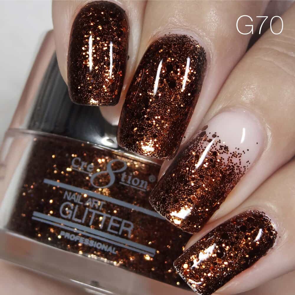 Rosy Brown Cre8tion Nail Art Glitter 1 fl oz/30g Glitter 70