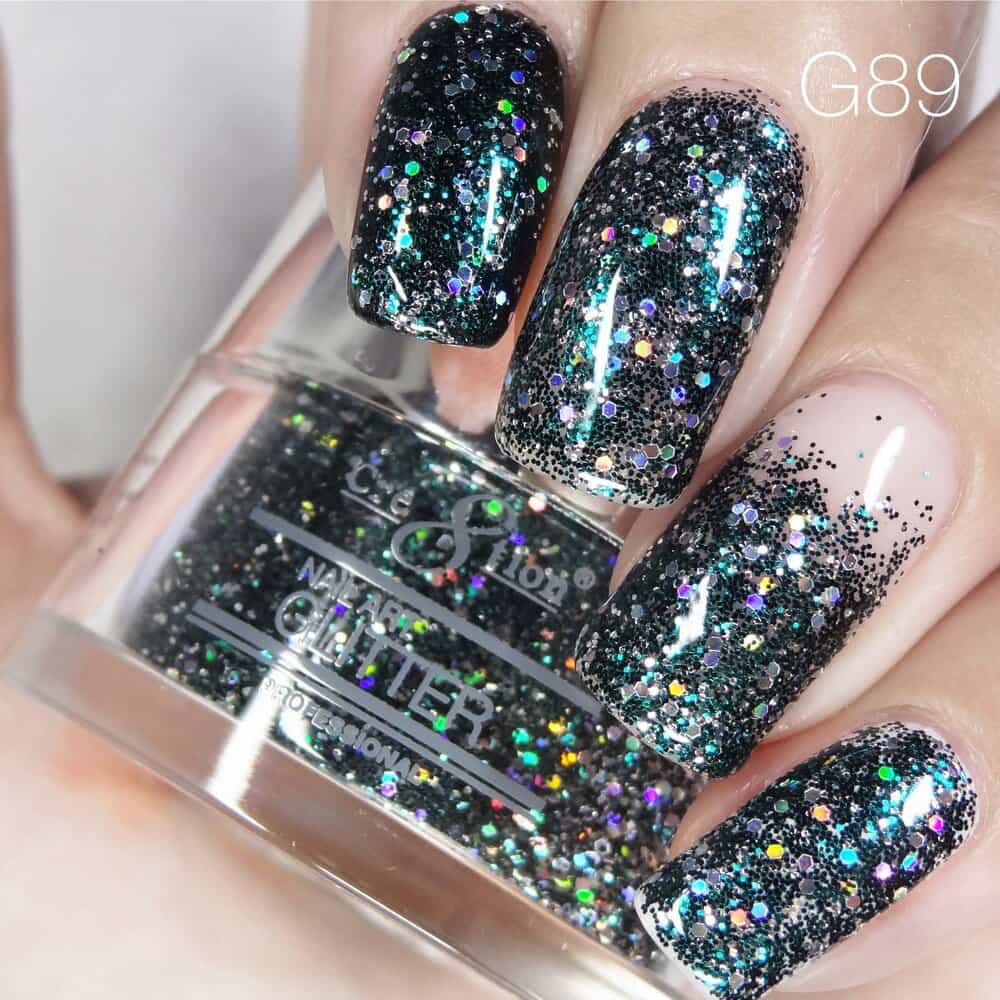 Gray Cre8tion Nail Art Glitter 1 fl oz/30g Glitter 89