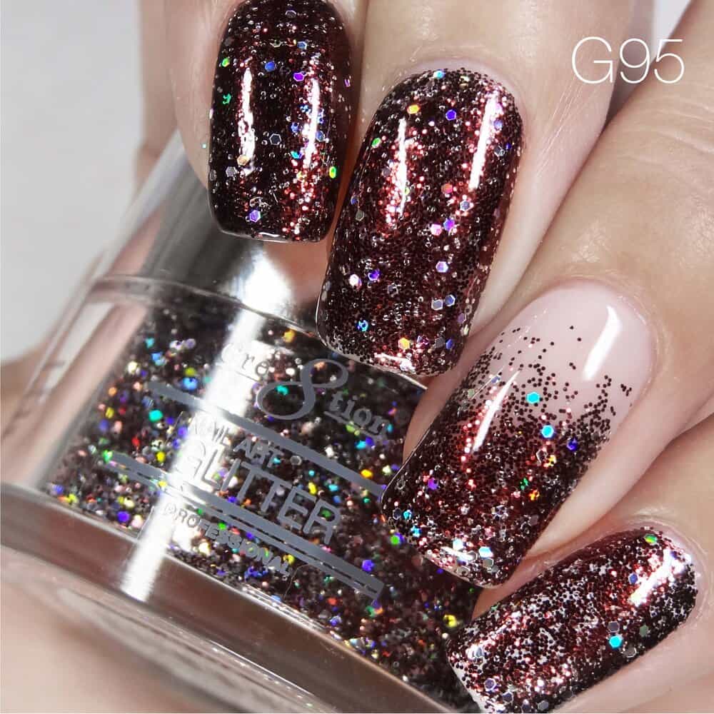 Gray Cre8tion Nail Art Glitter 1 fl oz/30g Glitter 95