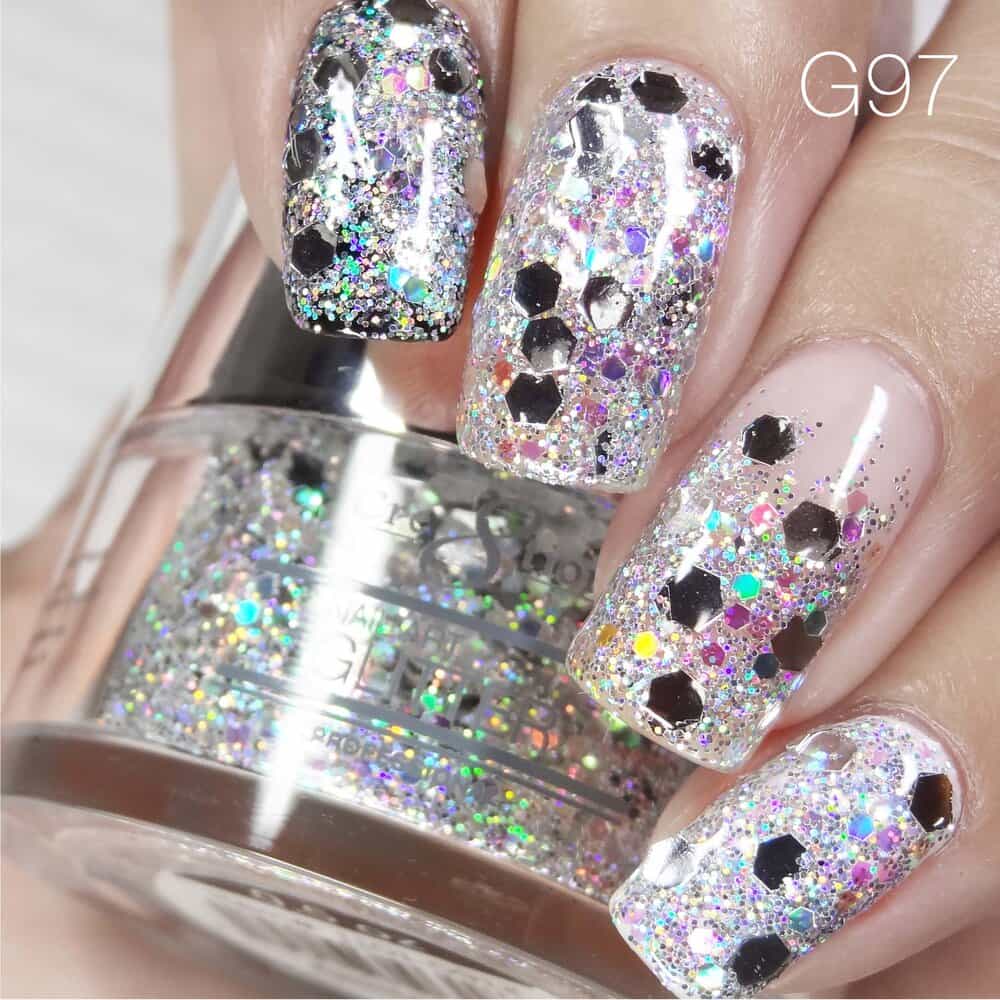 Light Gray Cre8tion Nail Art Glitter 1 fl oz/30g Glitter 97
