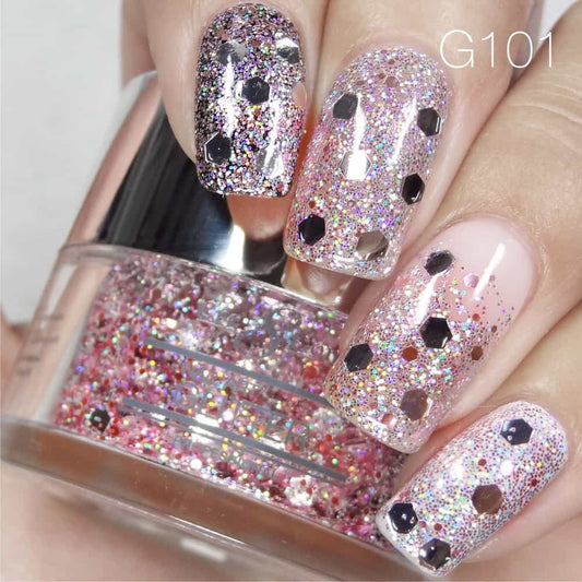 Light Gray Cre8tion Nail Art Glitter 1 fl oz/30g Glitter 101