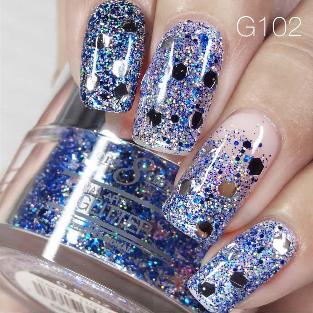 Light Gray Cre8tion Nail Art Glitter 1 fl oz/30g Glitter 102