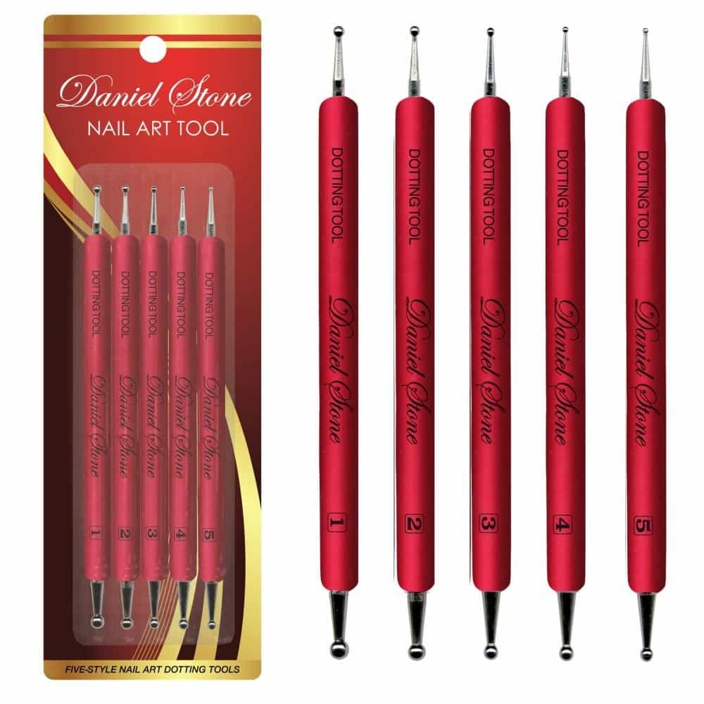 White Smoke Berkeley 5-Piece Dot Tool Set - Burgundy Wood Handle DT105BG