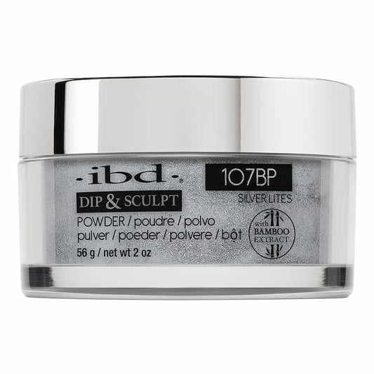 Light Gray IBD Dip&Sculpt Powder 2 oz/56 g Silver Lites 107BP