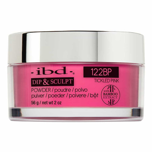 Light Gray IBD Dip&Sculpt Powder 2 oz/56 g Ticked Pink 122BP