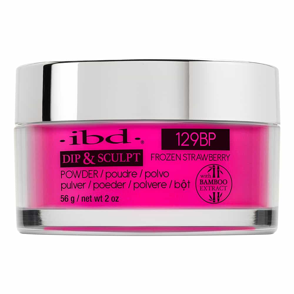 Light Gray IBD Dip&Sculpt Powder 2 oz/56 g Frozen Strawberry 129BP