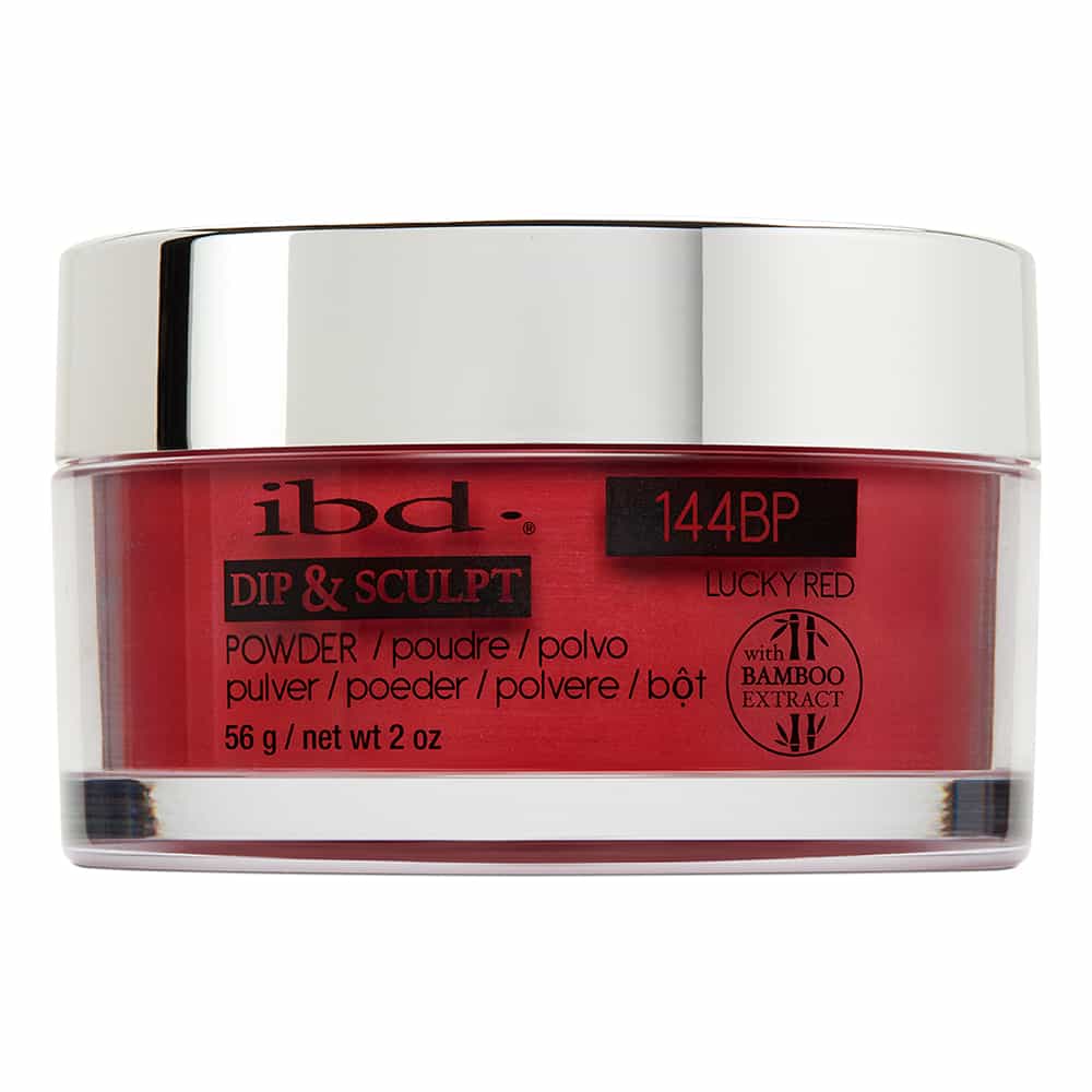 Light Gray IBD Dip&Sculpt Powder 2 oz/56 g Lucky Red 144BP