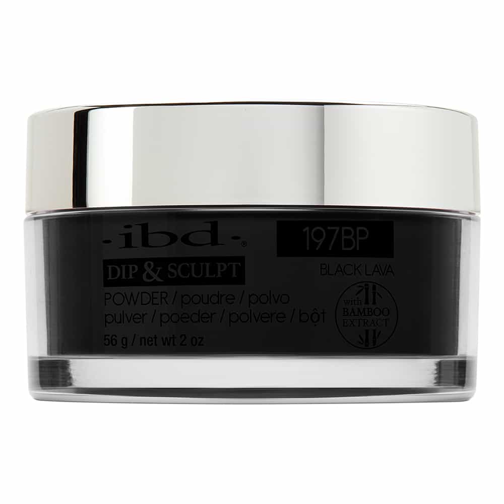 Black IBD Dip&Sculpt Powder 2 oz/56 g Black Lava 197BP 19282