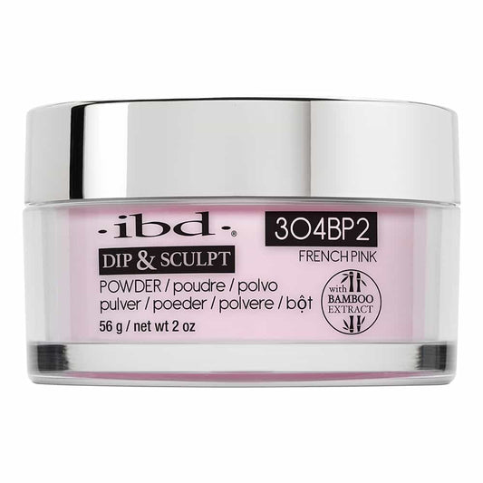 Light Gray IBD Dip&Sculpt Powder 2 oz/56 g French Pink 304BP2 62302