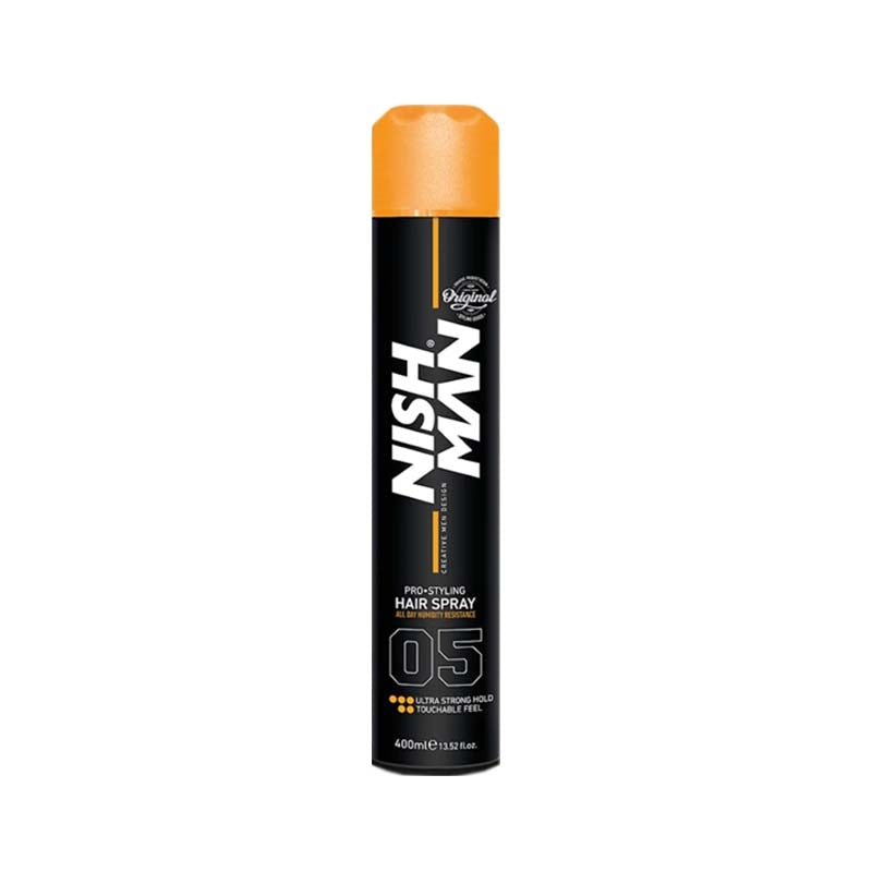 Black Nishman  Ultra Hold Styling Spray  400ml  Black
