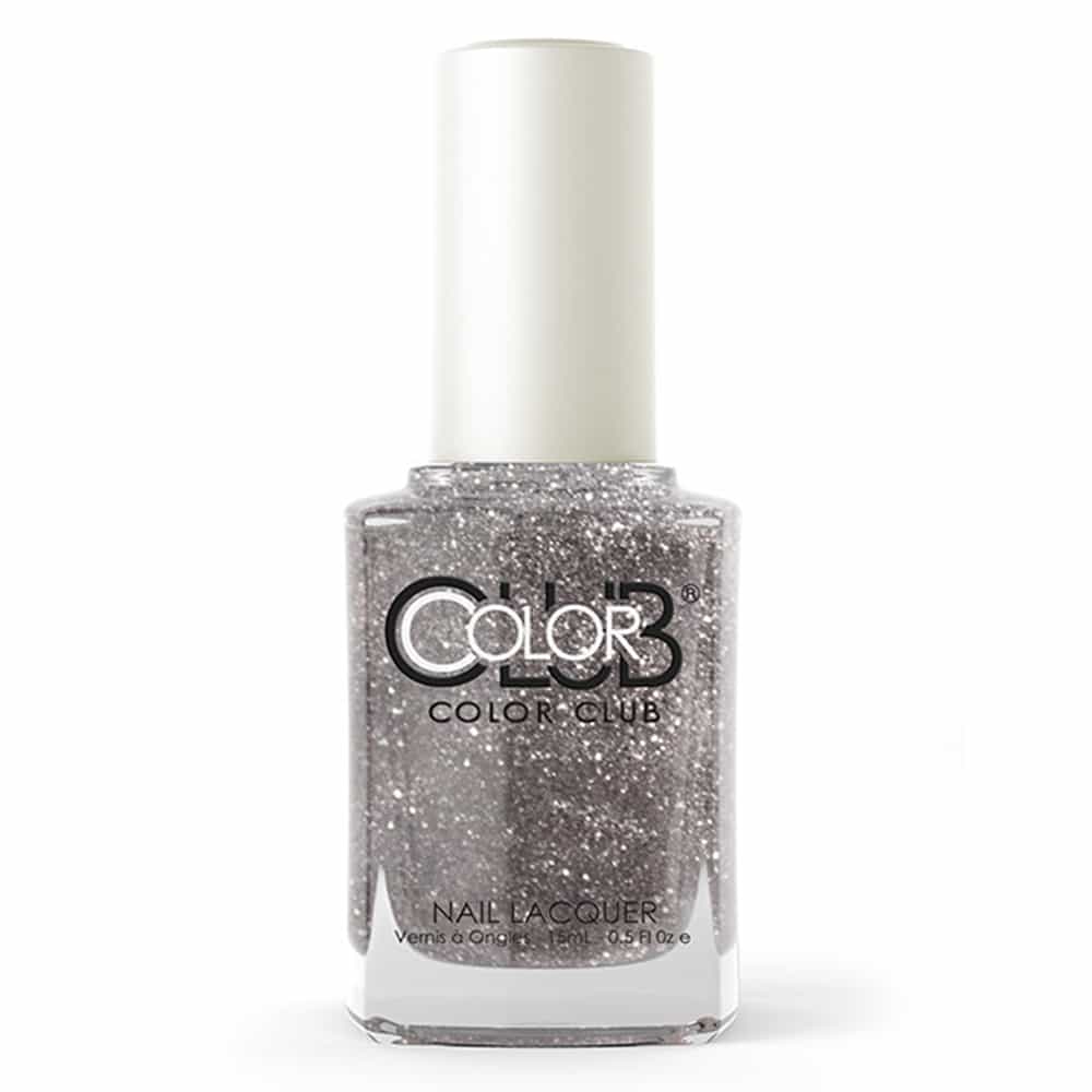 White Smoke Color Club Silver Glitter 0.5 oz. - 15 ml