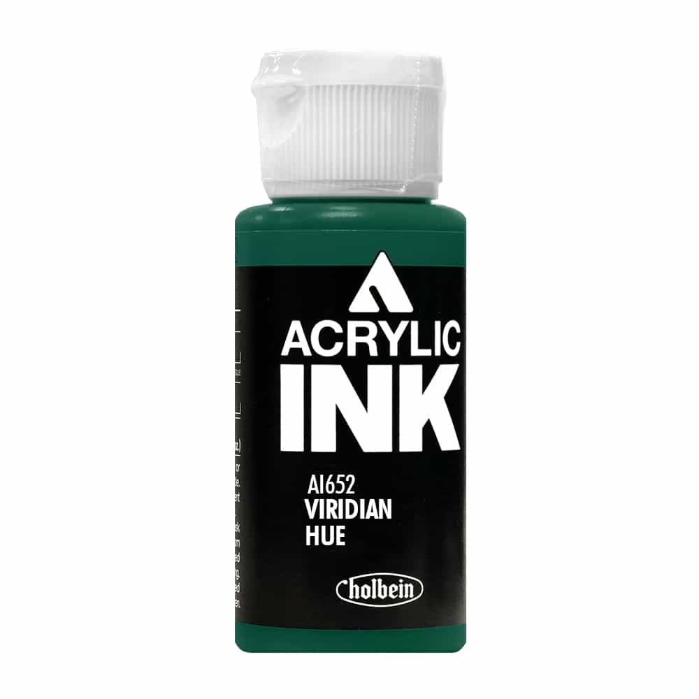 Black Holbein Acrylic Ink Viridian Hue AI652B