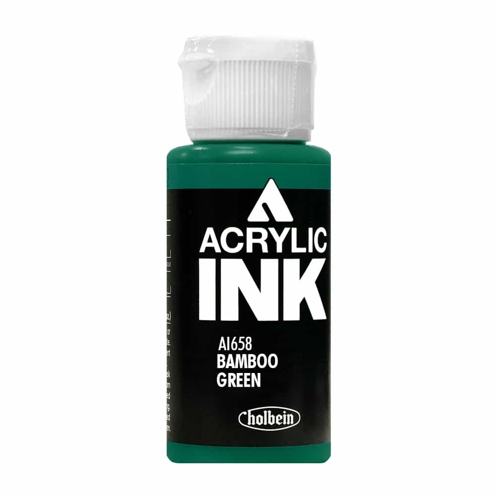 Black Holbein Acrylic Ink Bamboo Green AI658B