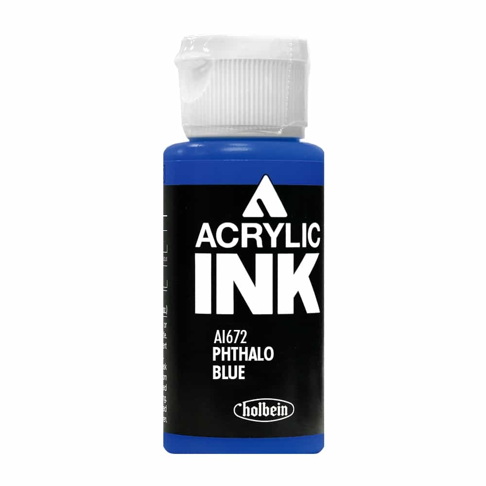 Black Holbein Acrylic Ink Phthalo Blue AI672B