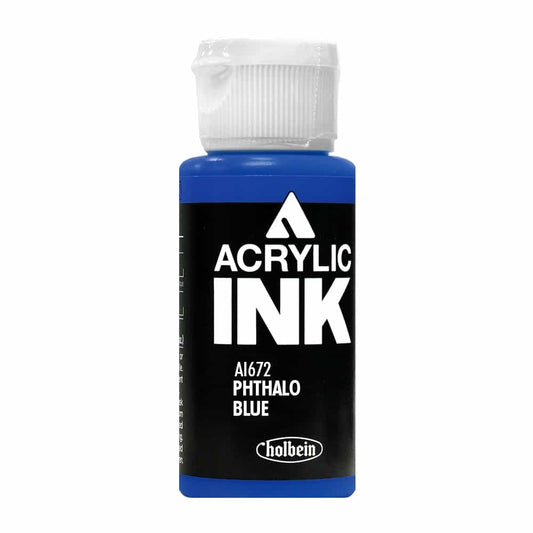 Black Holbein Acrylic Ink Phthalo Blue AI672B