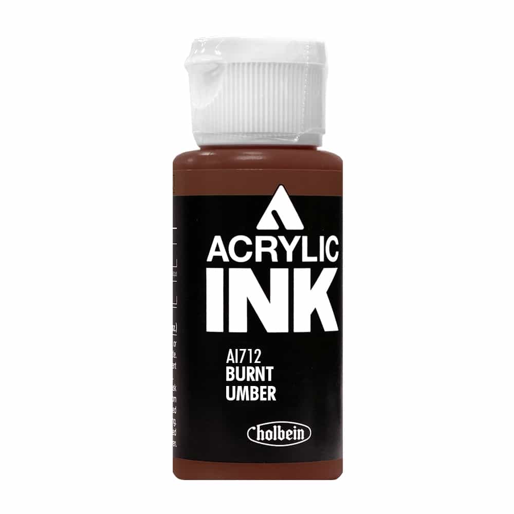 Black Holbein Acrylic Ink Burnt Umber AI712A