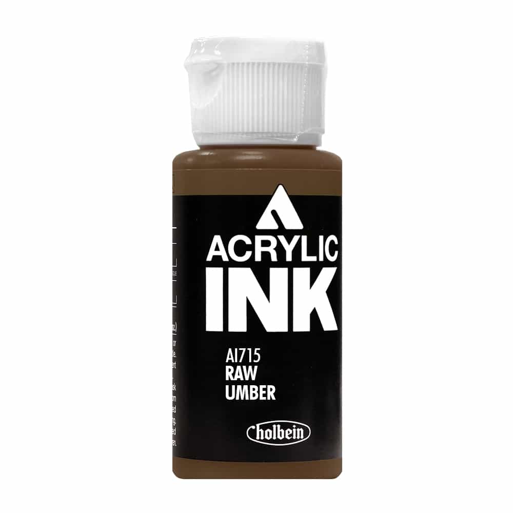 Black Holbein Acrylic Ink Raw Umber AI715A