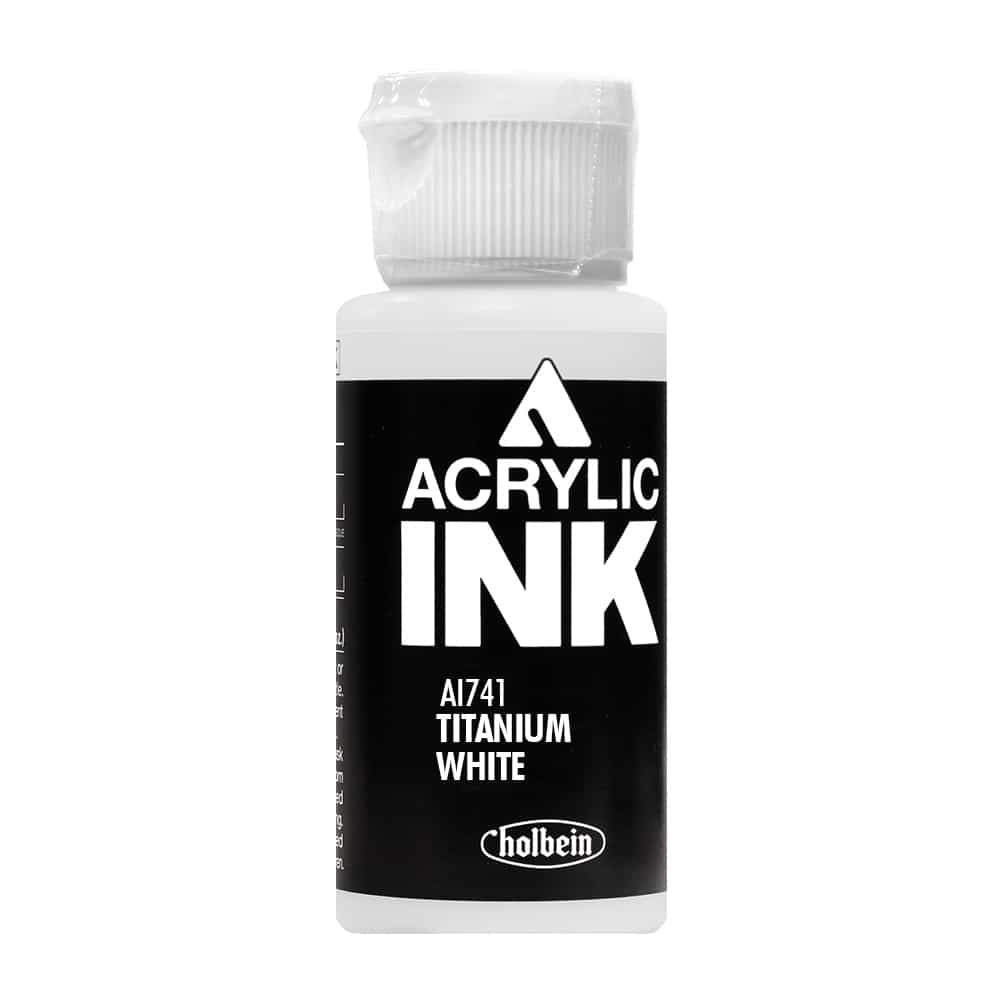 Black Holbein Acrylic Ink Titanium White AI741A