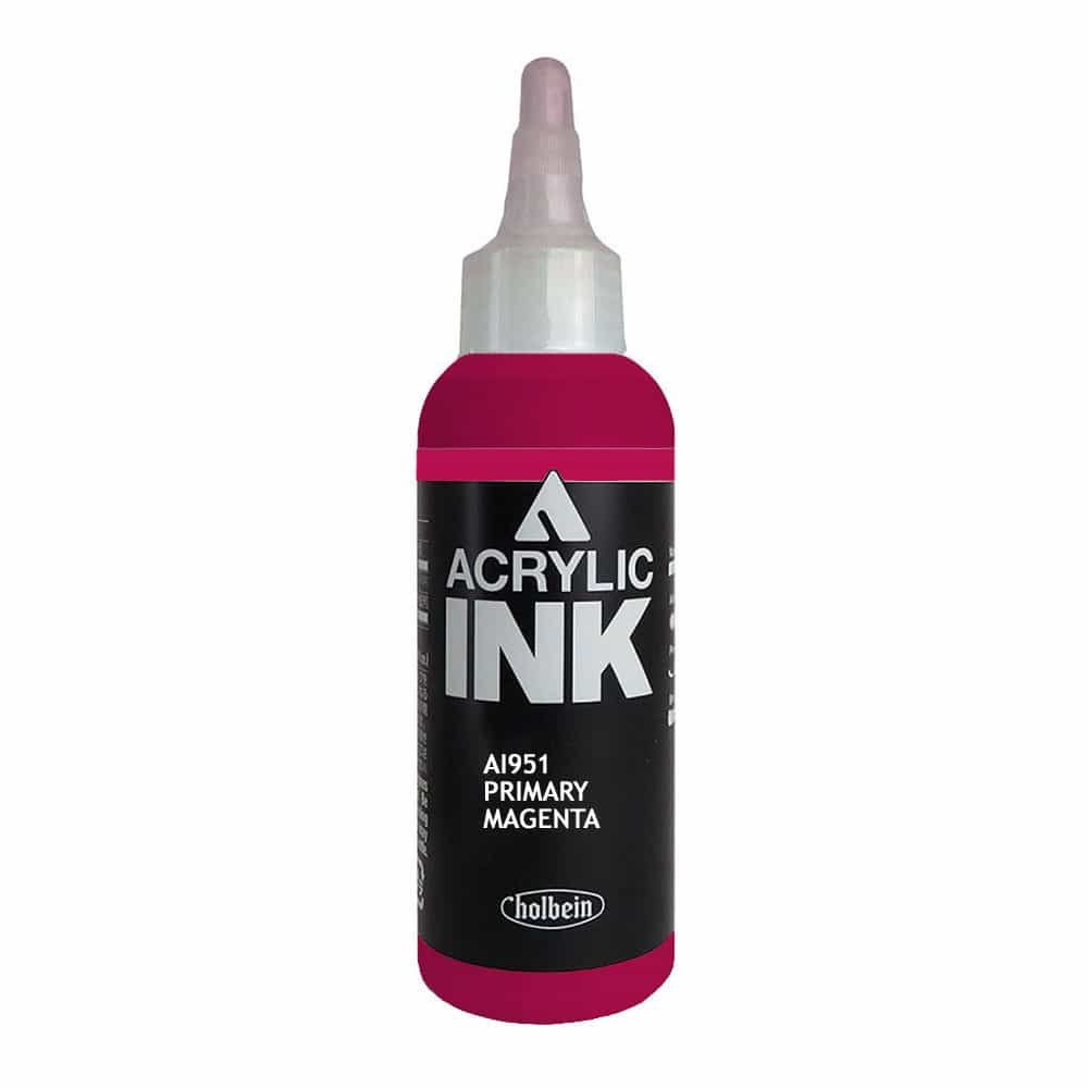 White Smoke Holbein Acrylic Ink Primary Magenta 100ml AI951B