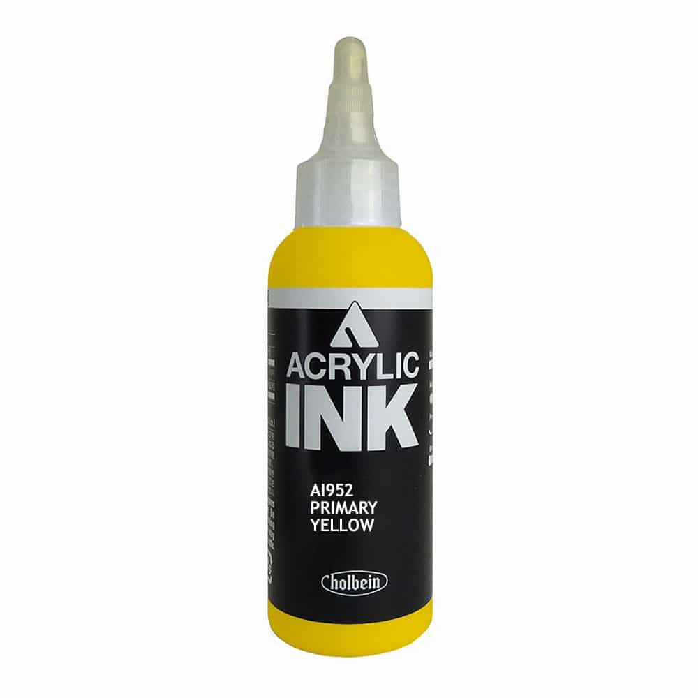 White Smoke Holbein Acrylic Ink Primary Yellow 100ml AI952B