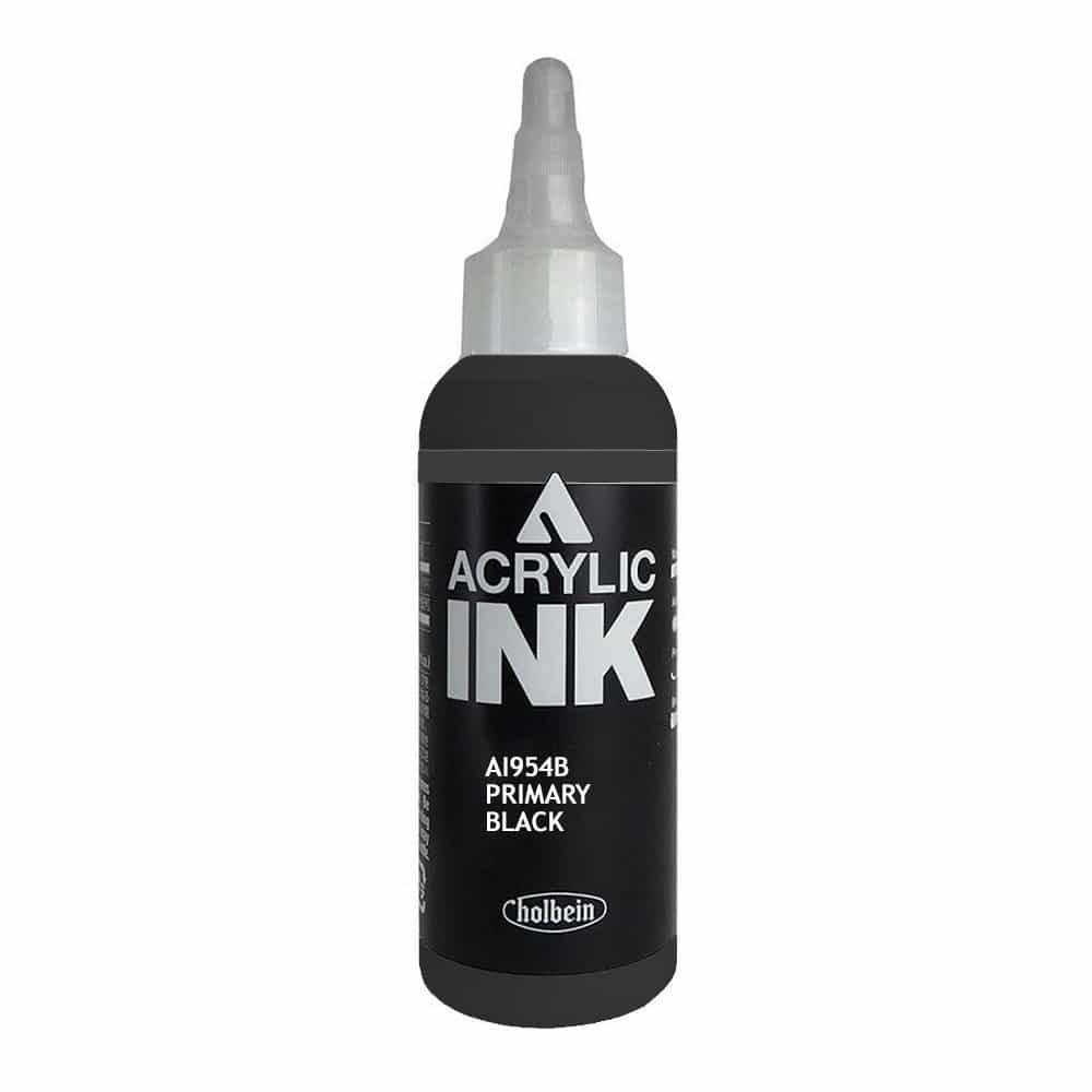 White Smoke Holbein Acrylic Ink Primary Black 100ml AI954B