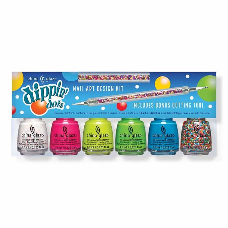 Dark Gray China Glaze Dippin' Dots Nail Art Design Kit Mini 6-PK 85204