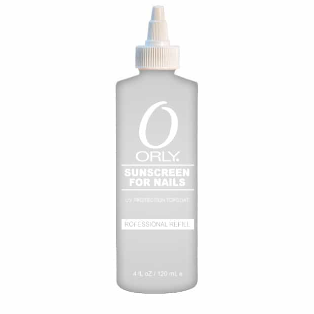 Light Gray Orly Sunscreen For Nails UV ProtectionTopcoat 4 oz.