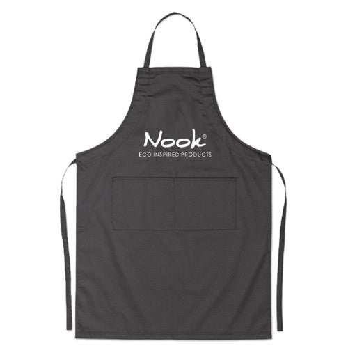 Dark Slate Gray Nook Black Apron (Unisex)
