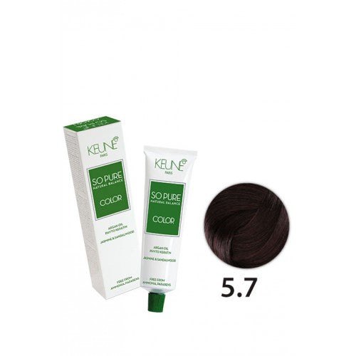White Smoke Keune So Pure Color - 5.7 Light Violet Brown