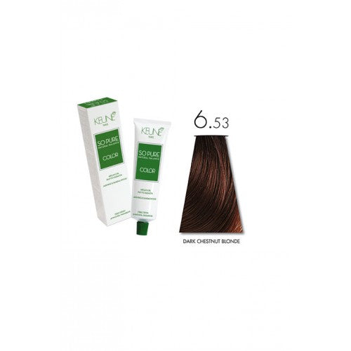 White Smoke Keune So Pure Color - 6.53 Dark Chestnut Blonde