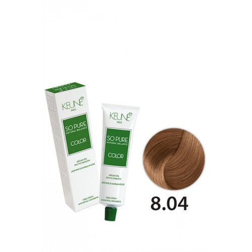 White Smoke Keune So Pure Color - 8.04 Light Champagne Blonde