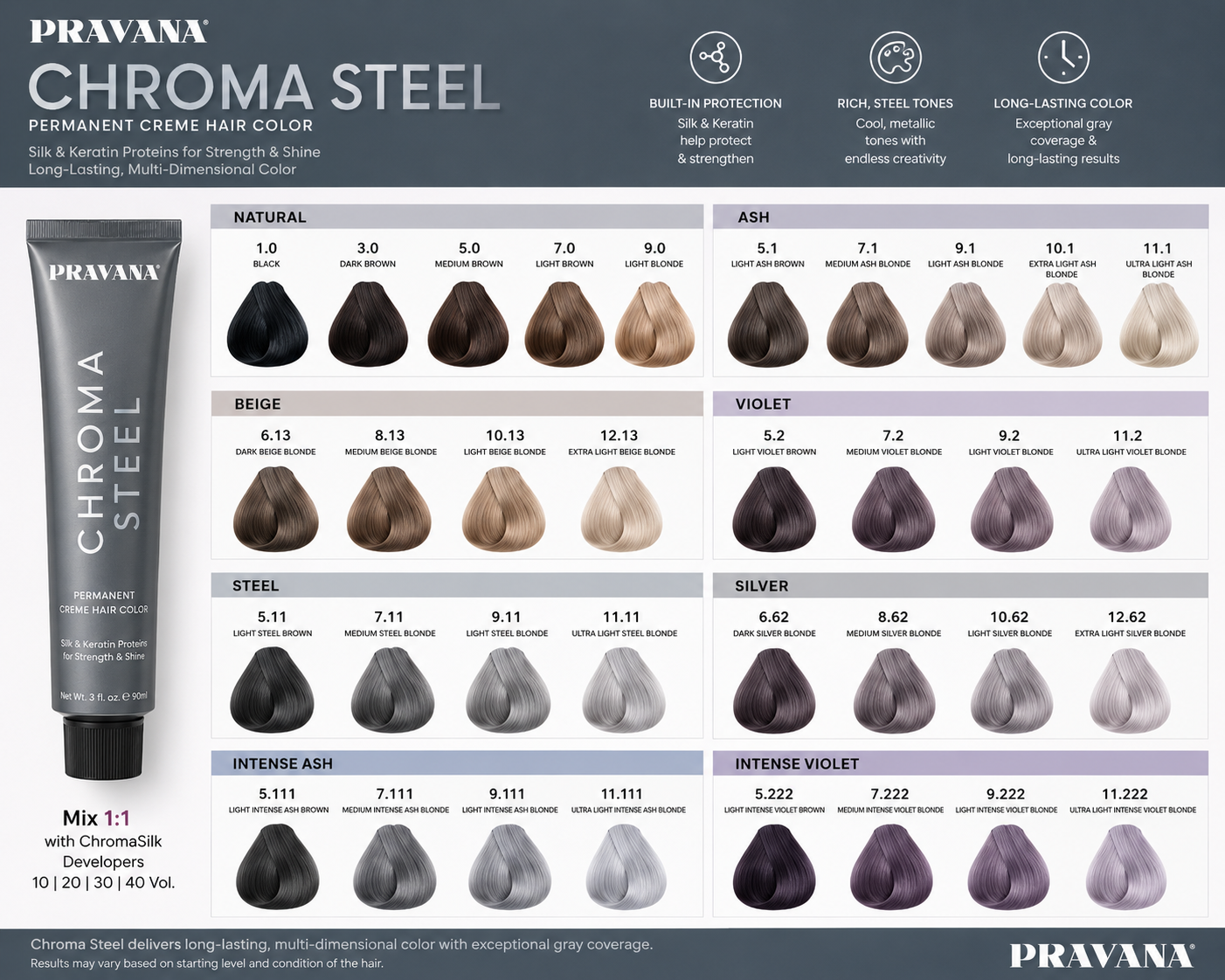 White Smoke PRAVANA - ChromaSilk tube