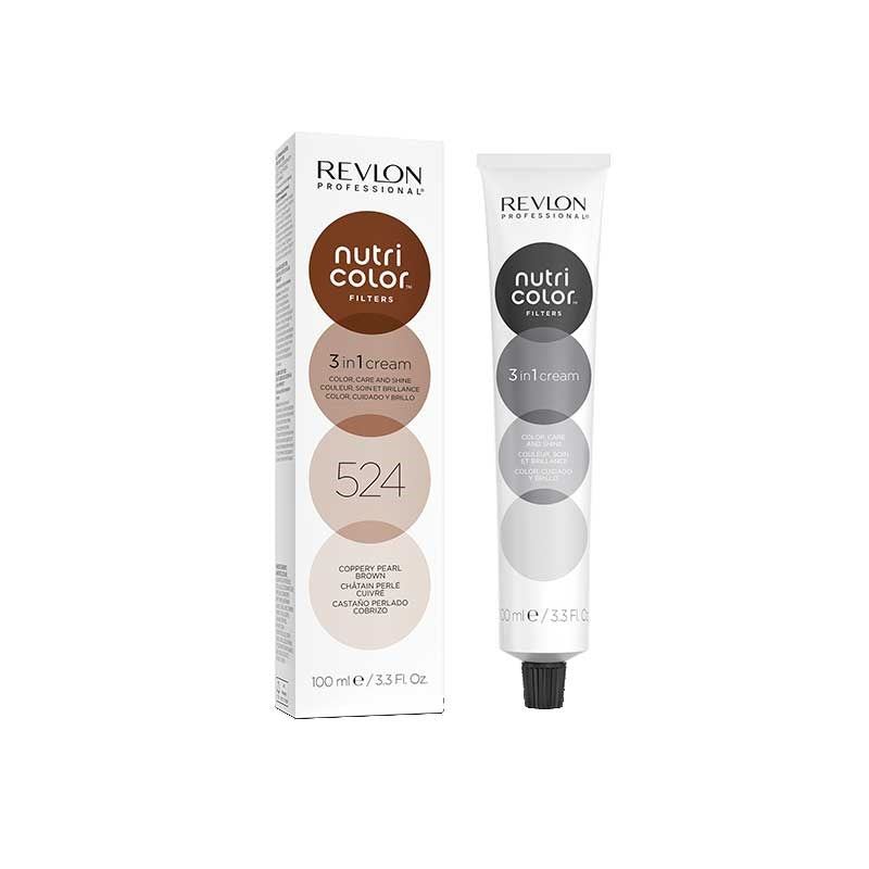 White Smoke Revlon  Nutri Color Creme  524 Coppery Pearl Brown  100ml