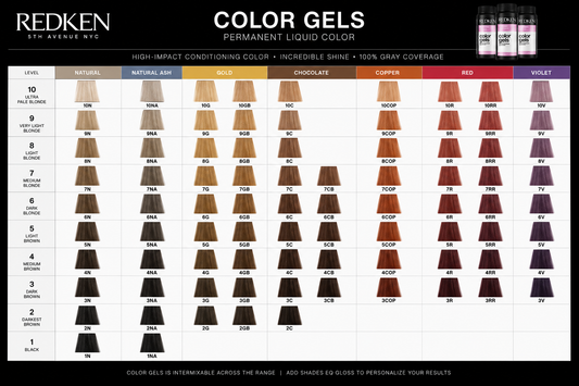 White Smoke Redken Color Gels Permanent Liquid Hair Color | Professional Gray Coverage & Shine