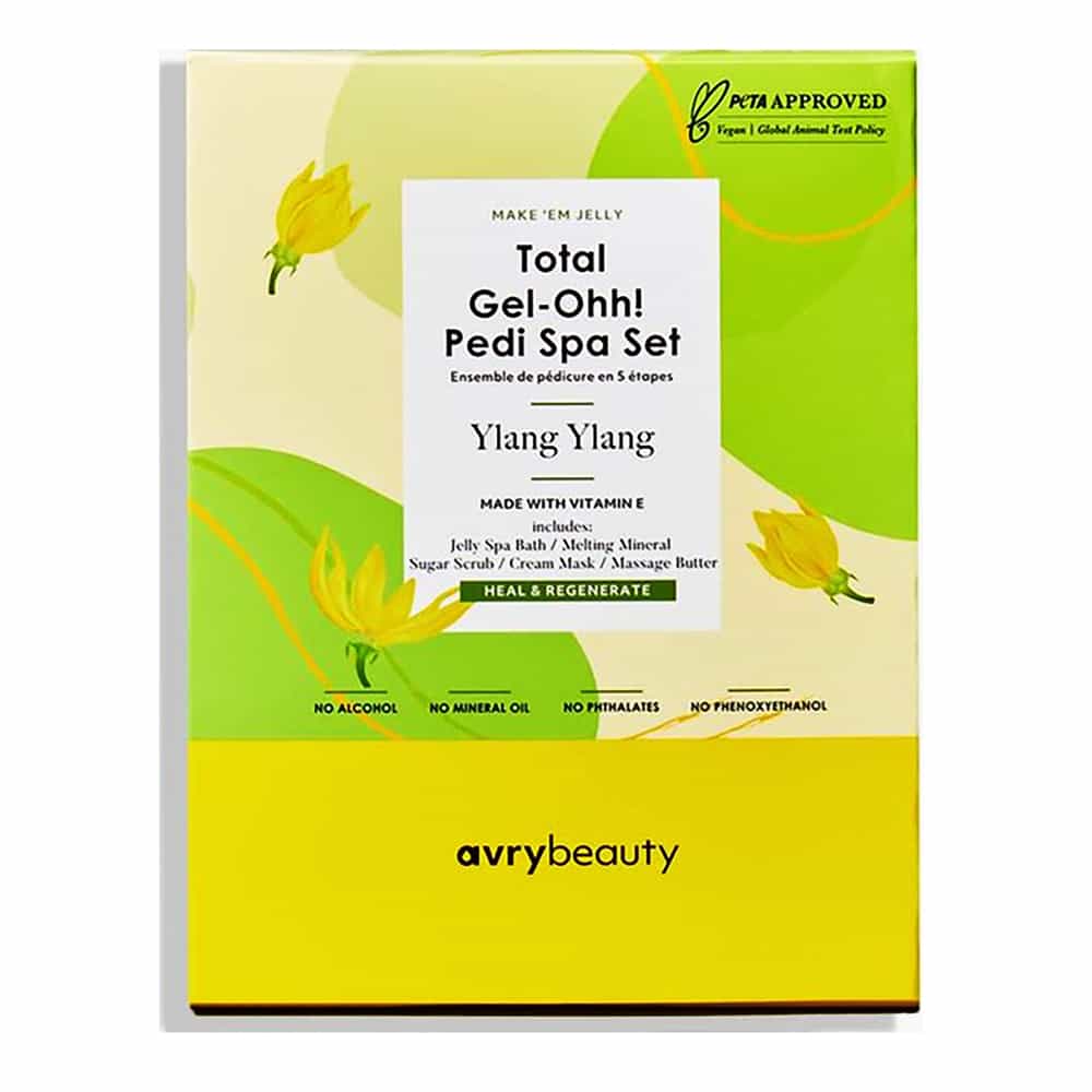 Gold AvryBeauty Pedi 5 Step Spa Set Ylang Ylang AJ501YLNG 10510