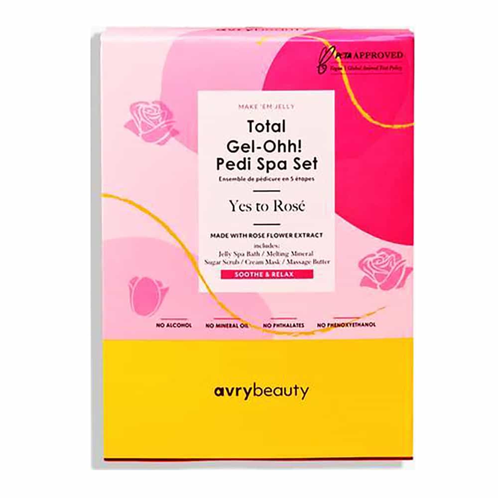 Gold AvryBeauty Pedi 5 Step Spa Set Yes To Rose AJ501ROSE 10511