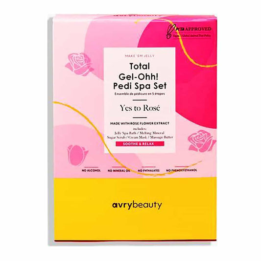 Gold AvryBeauty Pedi 5 Step Spa Set Yes To Rose AJ501ROSE 10511
