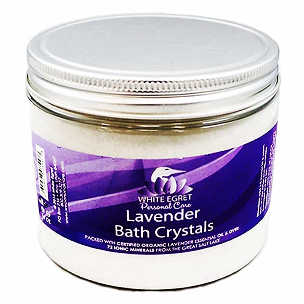 White Smoke White Egret Lavender Bath Crystals 16 oz. BSL16
