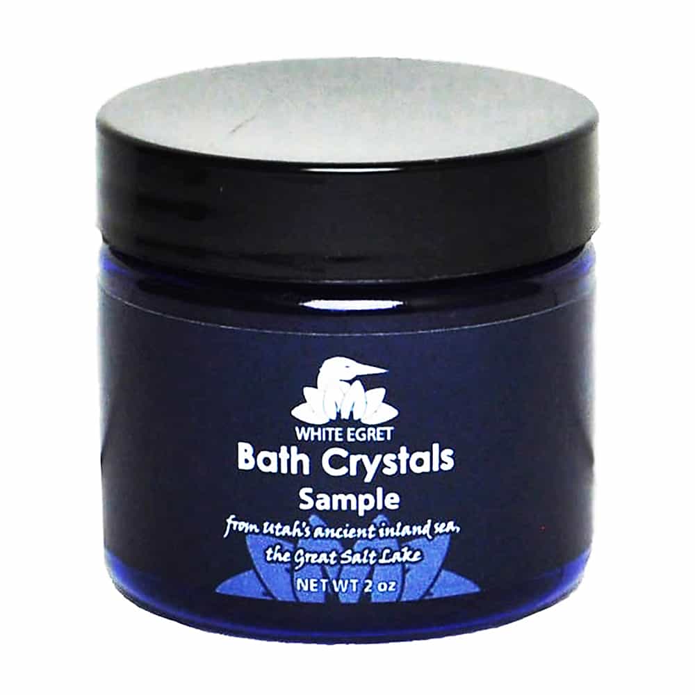 Black White Egret Bath Crystals Sample 2 fl oz BS2