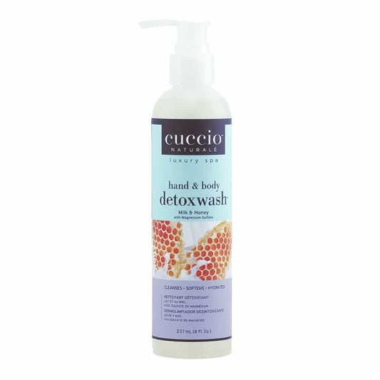 Light Gray Cuccio Hand & Body Detoxwash Milk & Honey 8 fl oz CNSC6724