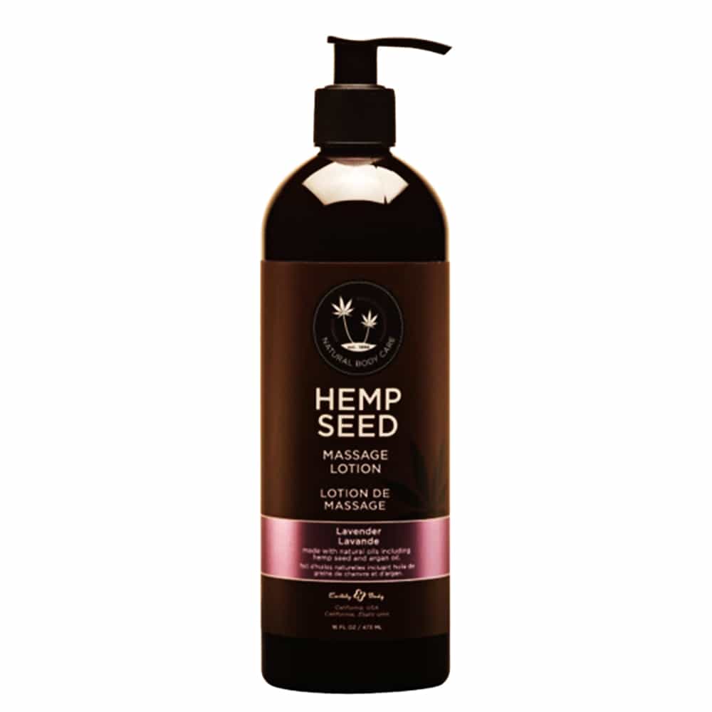 Black Earthly Body Hemp Seed Massage Lotion Lavender 16 oz 02177