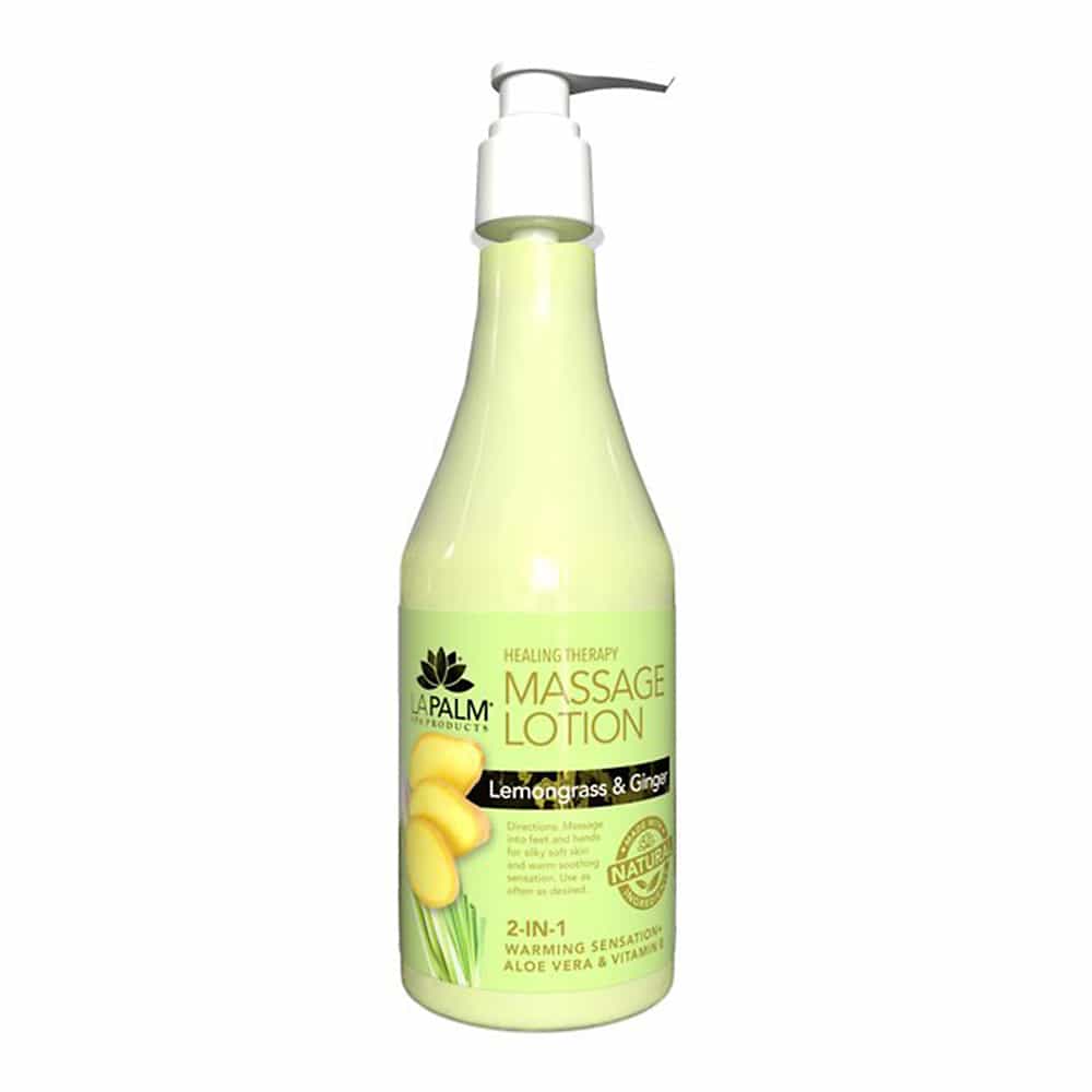 White Smoke La Palm Massage Lotion 8 oz -Lemongrass & Ginger LP600/02365