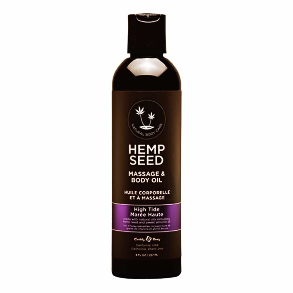 Black Hemp Seed Massage & Body Oil 8 oz - High Tide MAS053/00318