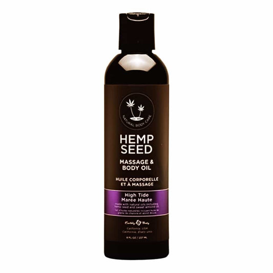 Black Hemp Seed Massage & Body Oil 8 oz - High Tide MAS053/00318