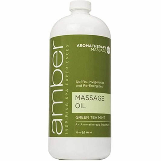 White Smoke Amber Massage Oil Green Tea Mint 32 oz /946ml