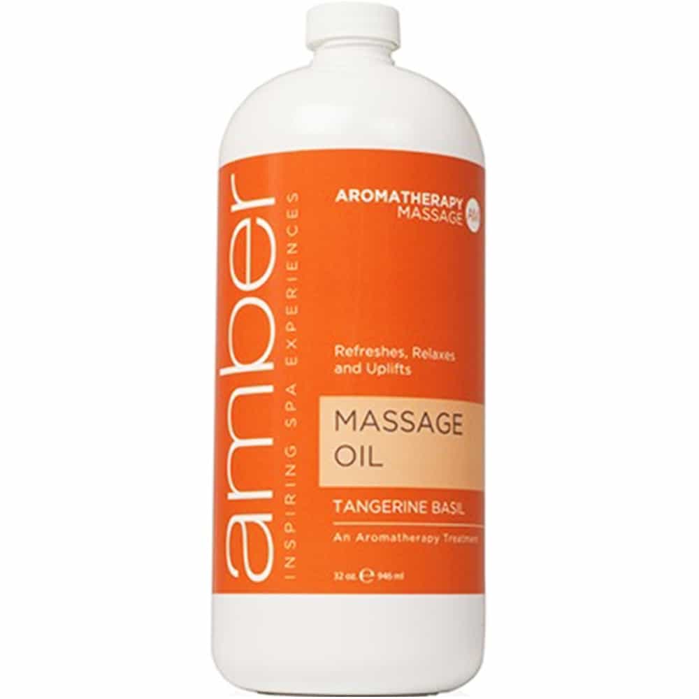 White Smoke Amber Massage Oil Tangerine Basil 32 oz /946ml